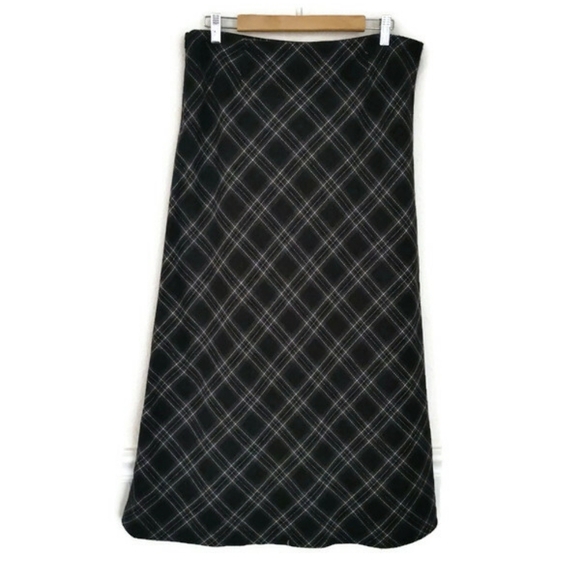 Studio Y Dresses & Skirts - Vintage Y2K Maxi Modest Academia Skirt Size 13 Charcoal Grey and Black